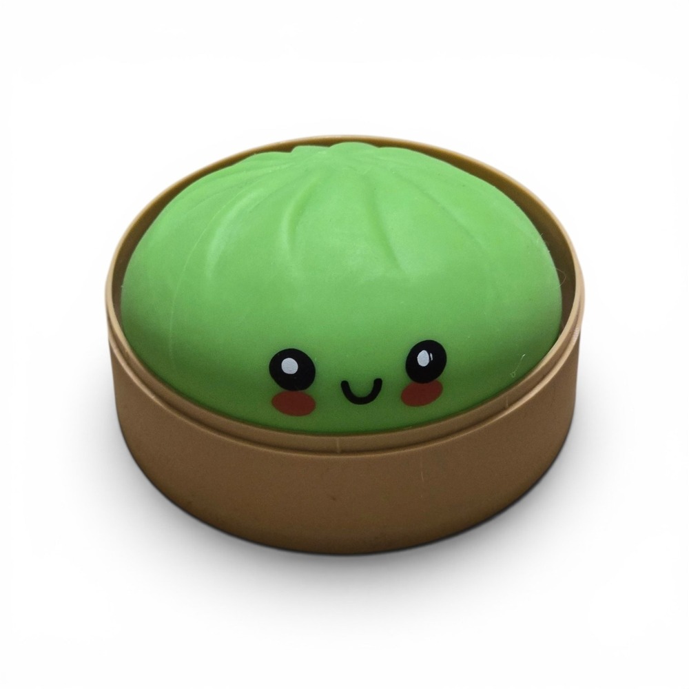 RMS Crazy Fun Mystery Dumpling Squishy Toy Green‎ Bao Bun Steamer Basket 9254147